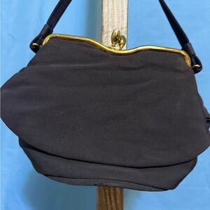 Ladies Elegant vintage dark blue clutch with inside attached coin purse